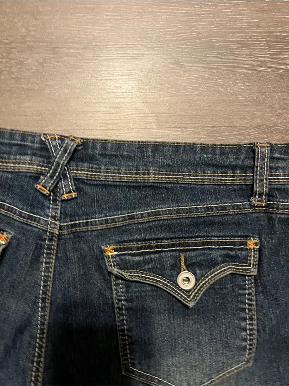 Piper Dark Blue Cuffed Cropped Jeans size 17